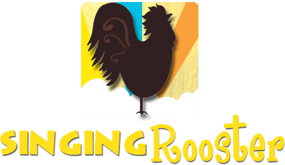 Rooster with Three Logo - Singing Rooster