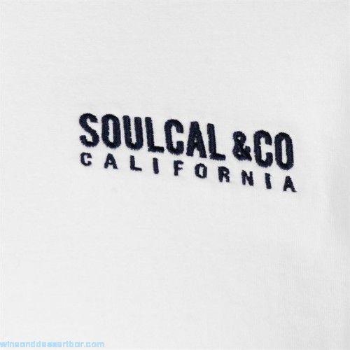 Zu Small Logo - Small Logo T Shirt Mens SoulCal Men White Mens T Shirt Short sleeves ...