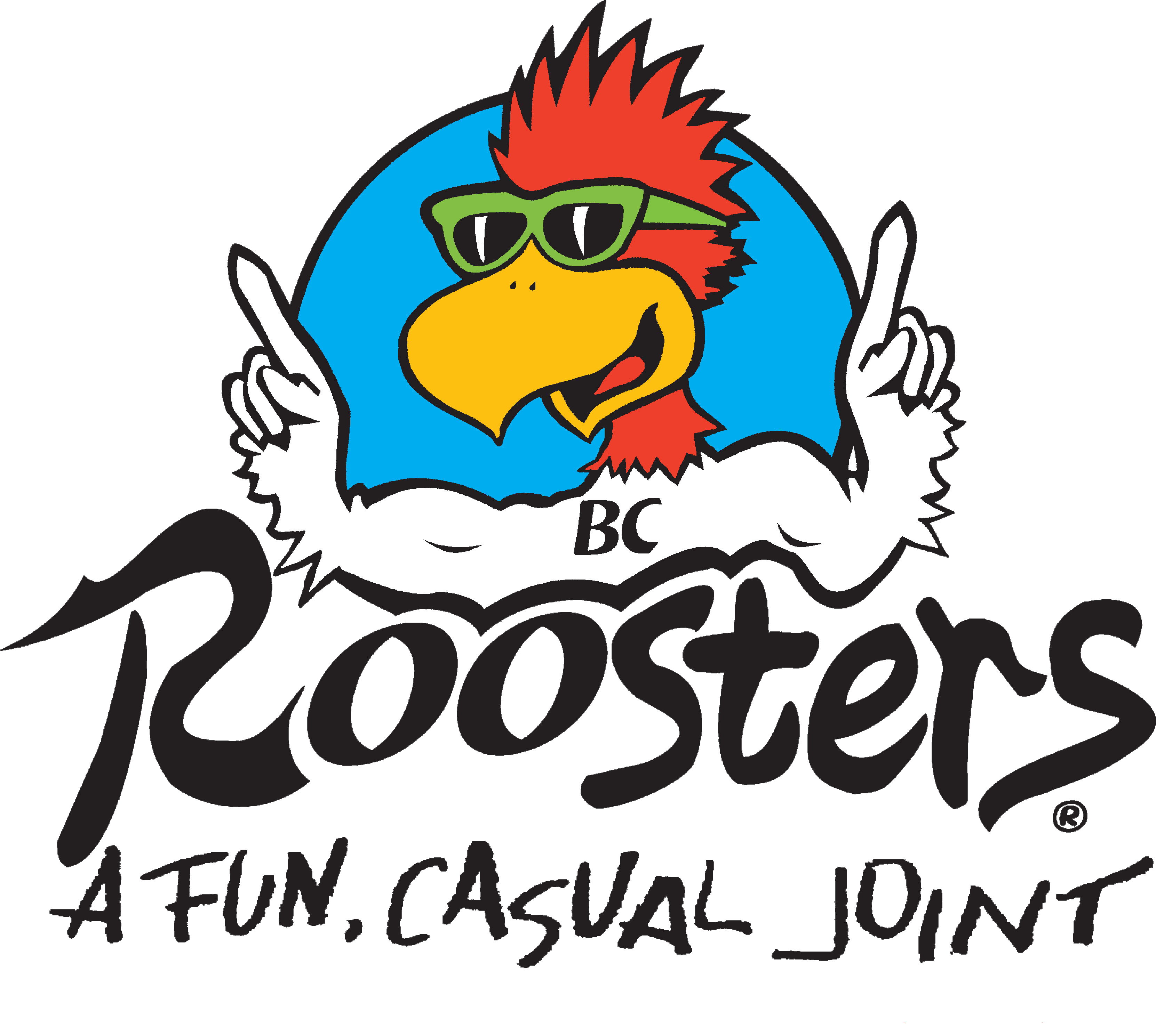 Rooster with Three Logo - View All Locations Roosters Wings