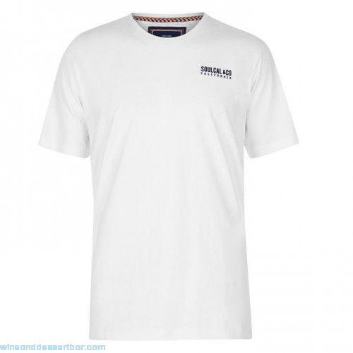 Zu Small Logo - Small Logo T Shirt Mens SoulCal Men White Mens T Shirt Short sleeves