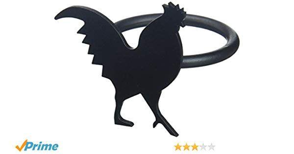 Rooster with Three Logo - Inch Rooster Napkin Ring: Home & Kitchen