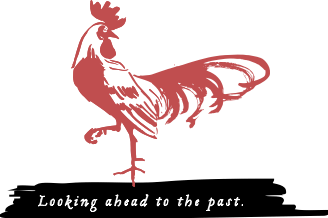 Rooster with Three Logo - Rooster's Wood-Fired Kitchen / Comfortable Excellence.