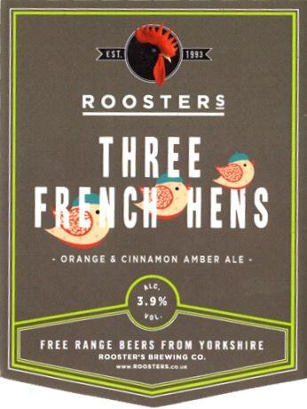 Rooster with Three Logo - Three French Hens - Rooster's Brewing Co - Untappd