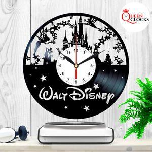 Disney World Castle Logo - Disney World Theme Castle Logo Vinyl Record Wall Clock Princess ...