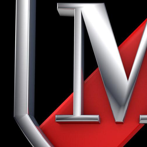 Red M Shield Logo - Fashion Emblem 3D M logo - 3D M in a shield | Pixellogo