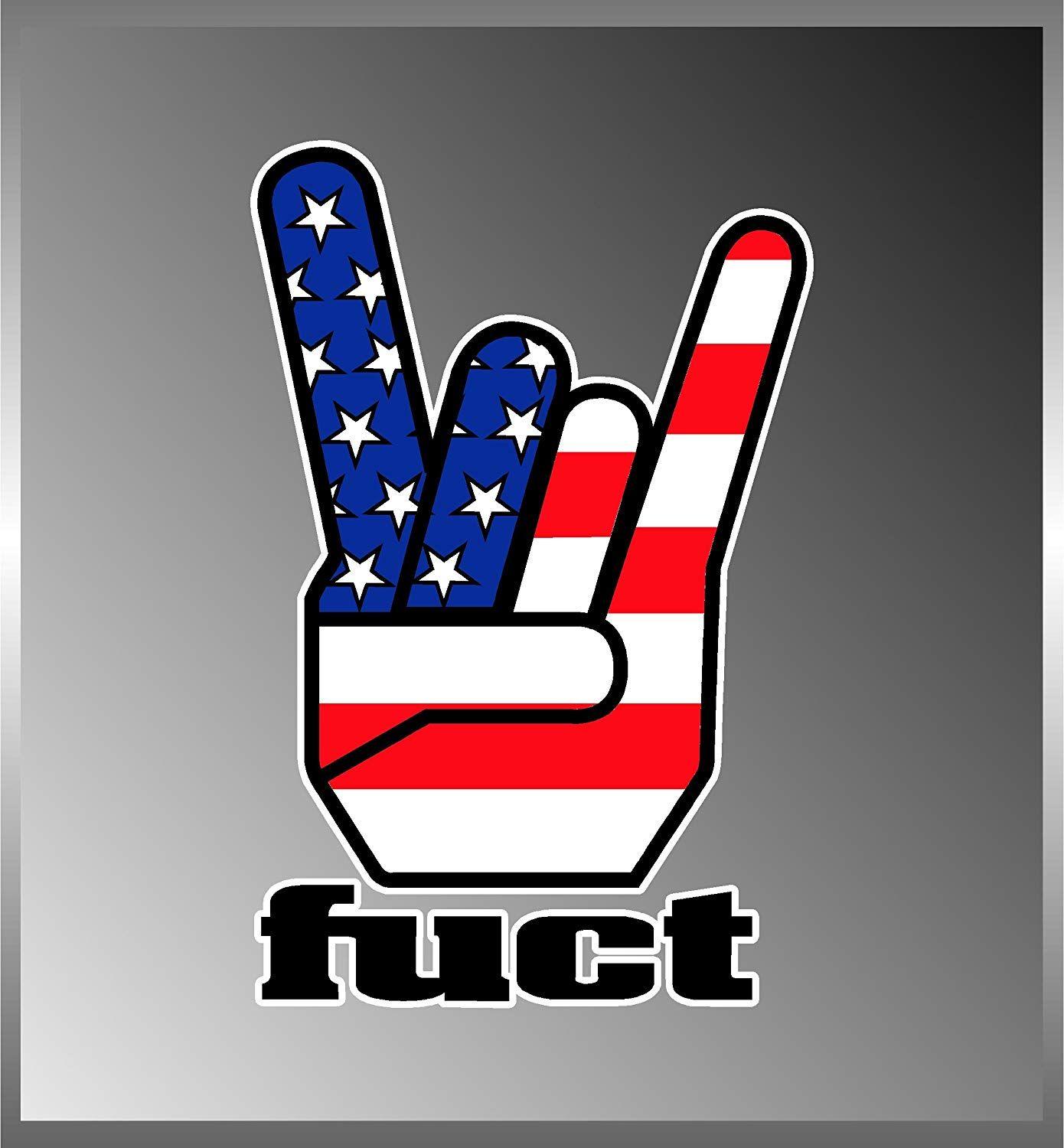 Fuct Logo - Amazon.com: Crawford Graphix FUCT Skateboard Logo Us Flag Vinyl ...