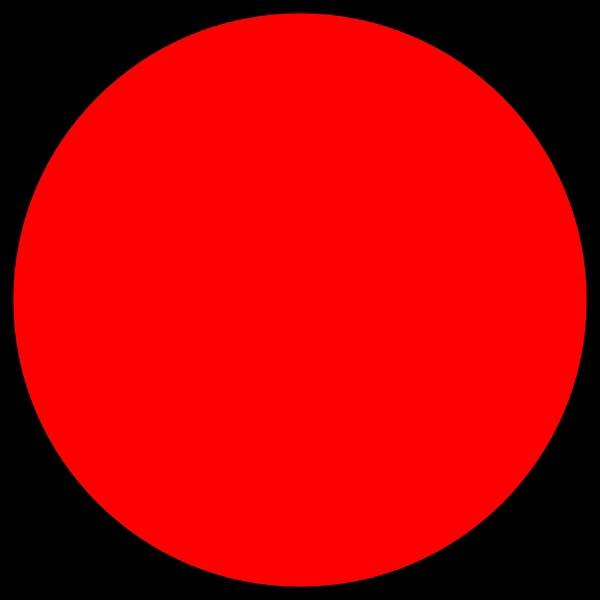 Red Circle with Black Logo - Red circle on a black background