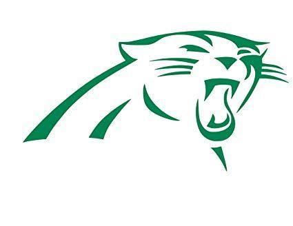Green Panther Logo - Carolina Panthers Logo vinyl Sticker Decal 4 x 2.2
