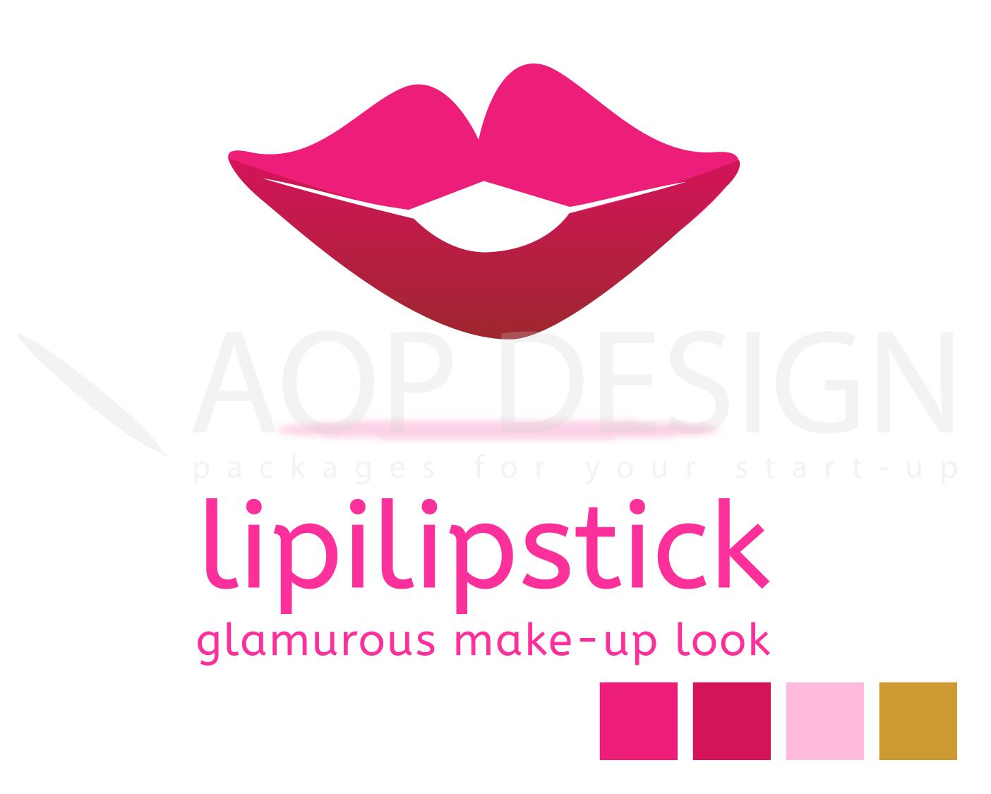 Lips Logo - AOP Design Logo start pack, logo for Cosmetics Products