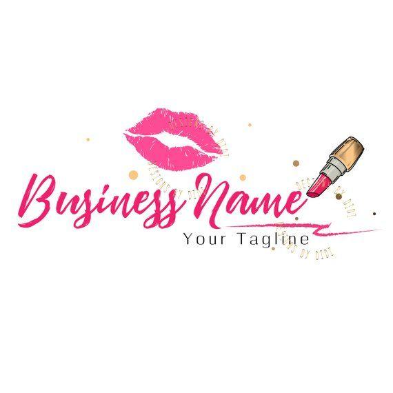 Lips Logo - Custom logo pink gold lips logo lipstick writing logo hot | Etsy