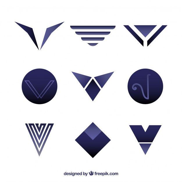 Modern V Logo - Modern letter v logo collection Vector | Free Download
