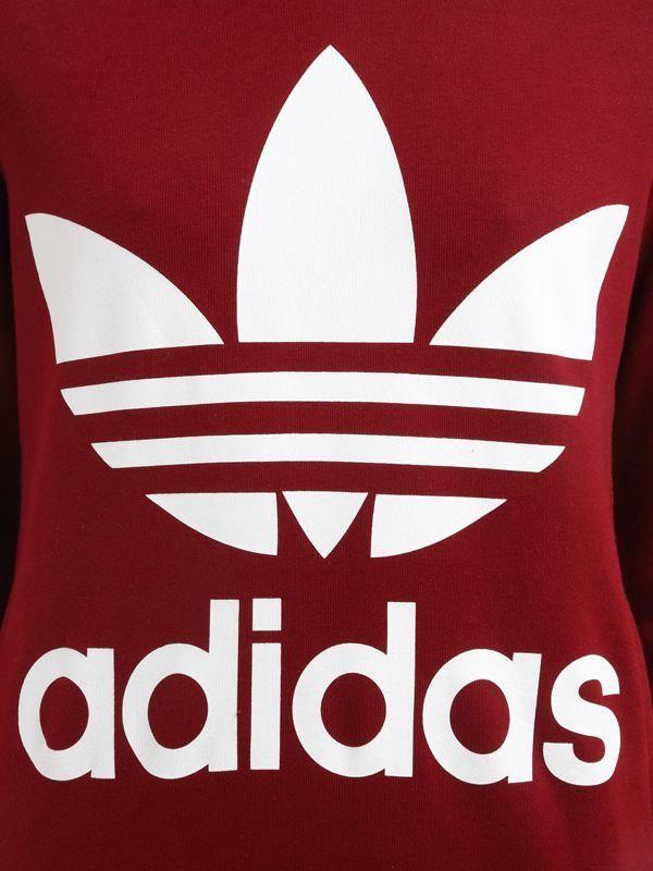 Red French Logo - Adidas Originals Logo Hooded French Terry Sweatshirt in Red - Lyst
