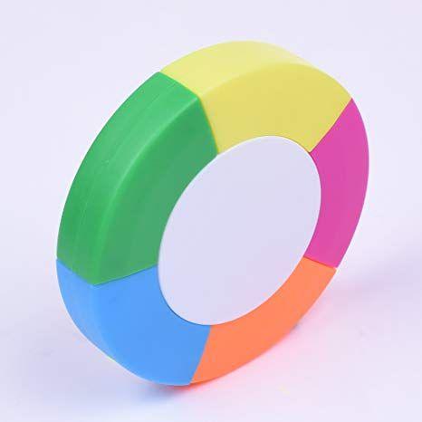 Who Has Multi Colored Circular Logo - Amazon.com : BCP Round Shaped Multi Colors Liner Highlighter