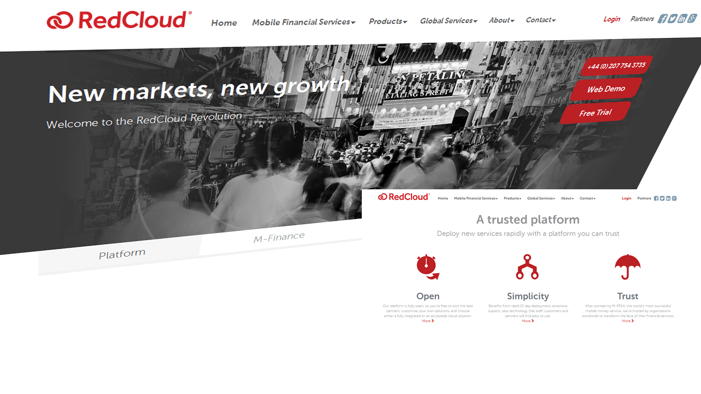 Red Cloud a Web Logo - RedCloud Technology Brand Identity & New Website Design