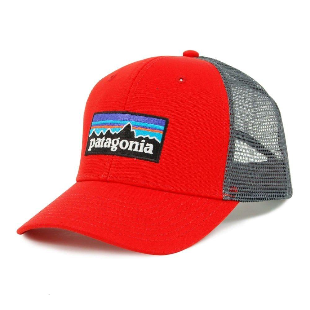 Red French Logo - Patagonia P6 Logo Trucker Hat French Red - Mens Clothing from Attic ...
