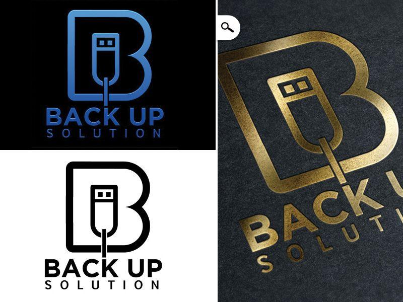 Back to Back Letter B Logo - Logo Back Up Solution Technology