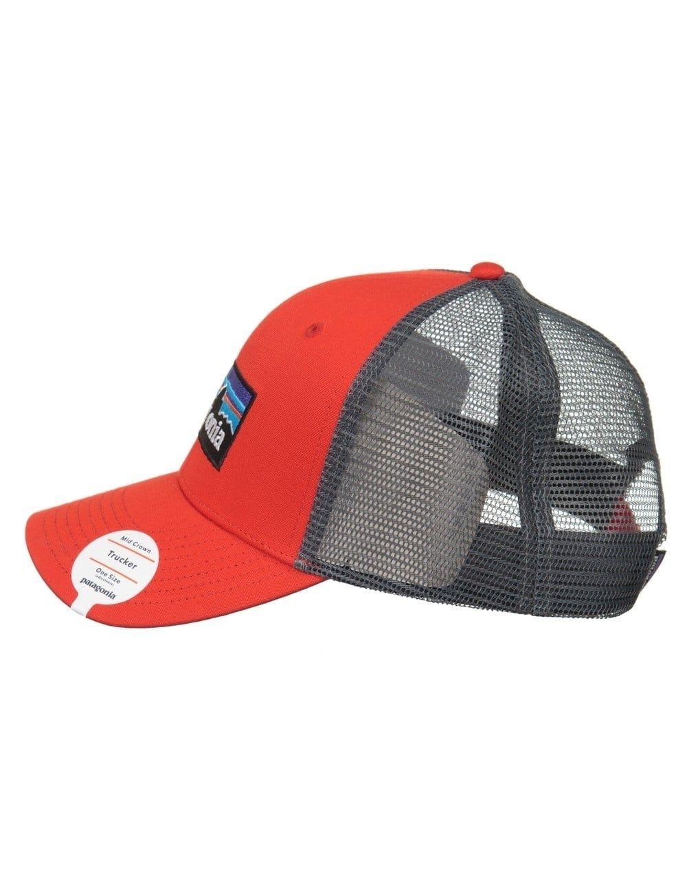 Red French Logo - Patagonia P 6 Logo Trucker Hat Red From IConsume UK