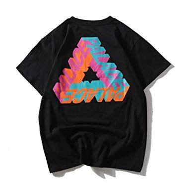 Palace Triangle Brand Logo - Gayo British Tide Brand Palace T-Shirt 3D Stereo Triangle Men Couple ...