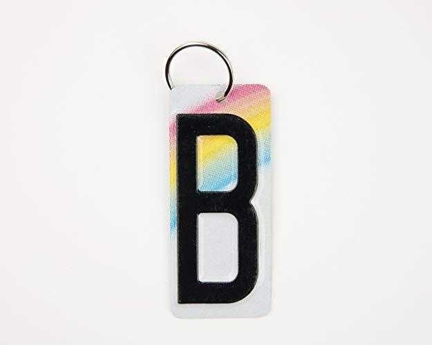 Back to Back Letter B Logo - Amazon.com: Letter B Key Chain - Initial B Key Chain - Letter B ...