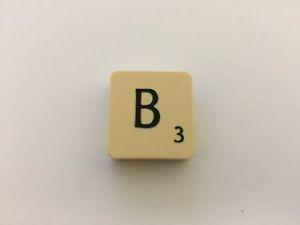 Back to Back Letter B Logo - SCRABBLE SPARE TILES ROUND BACK LETTER B | eBay