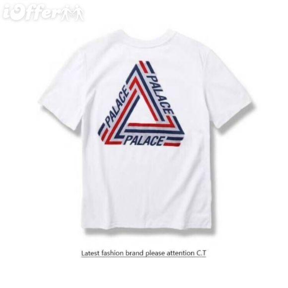 Palace Triangle Brand Logo - PALACE Striped Triangle Men's T-shirt Short-Sleeved 01 for sale