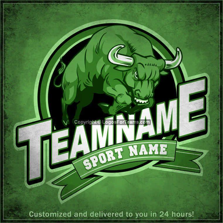 Green U Bull Logo - Ready-made Custom Bull Logo S1
