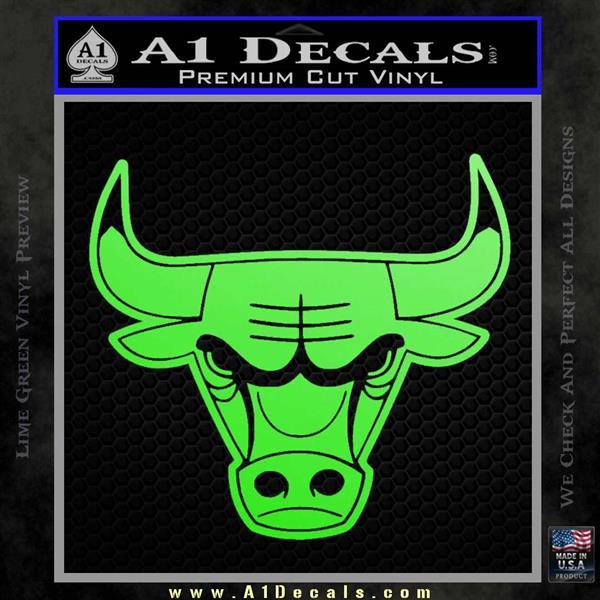 Green U Bull Logo - Chicago Bulls Decal Sticker DO » A1 Decals