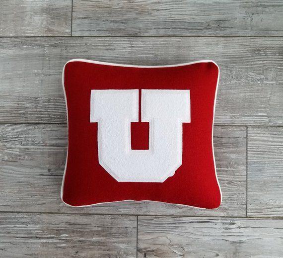 Block U Logo - University of Utah Red Block U Letterman Pillow | Etsy