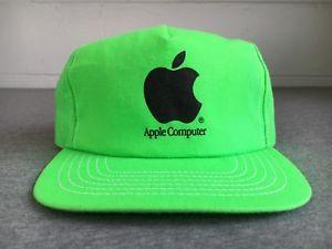 Macintosh Logo - Apple Computer Snapback Hat 80s Vtg Computer Macintosh Logo Neon ...