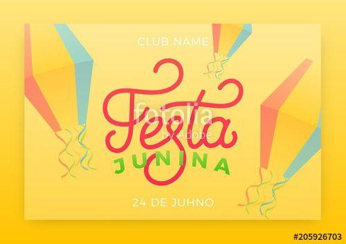 Joao Name Logo - Festa Junina. Holiday layout design for Brazilian June festa de Sao