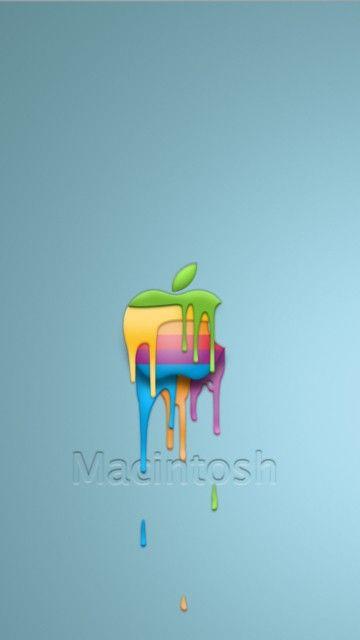 Macintosh Logo - Melting Apple Macintosh Logo iPhone Wallpaper ~ Free Mobile Phone ...