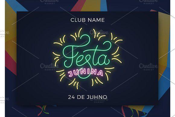 Joao Name Logo - Festa Junina. Holiday layout design for Brazilian June festa de Sao ...