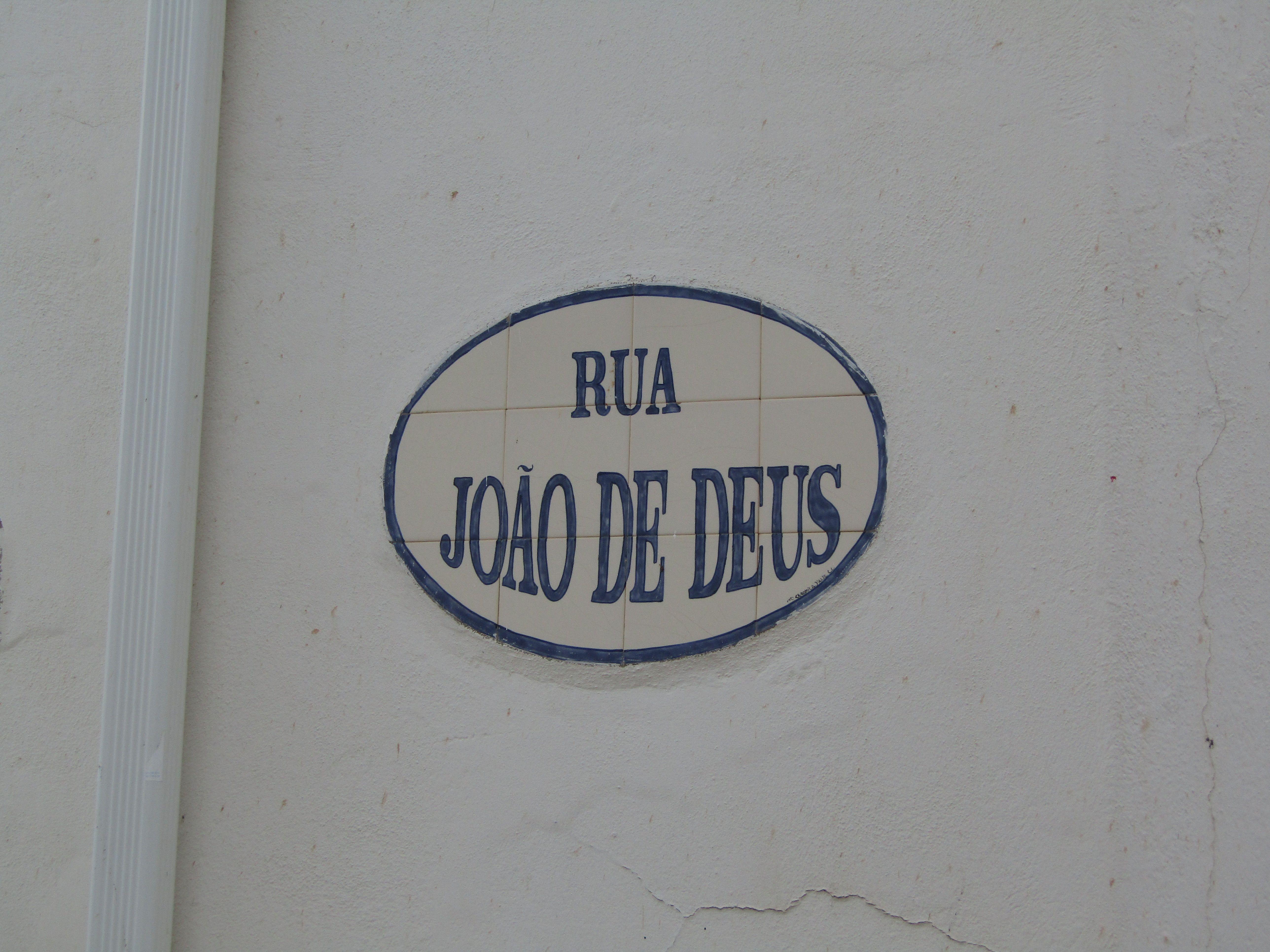 Joao Name Logo - 2018 02 14 Street Name Sign, Rua João De Deus