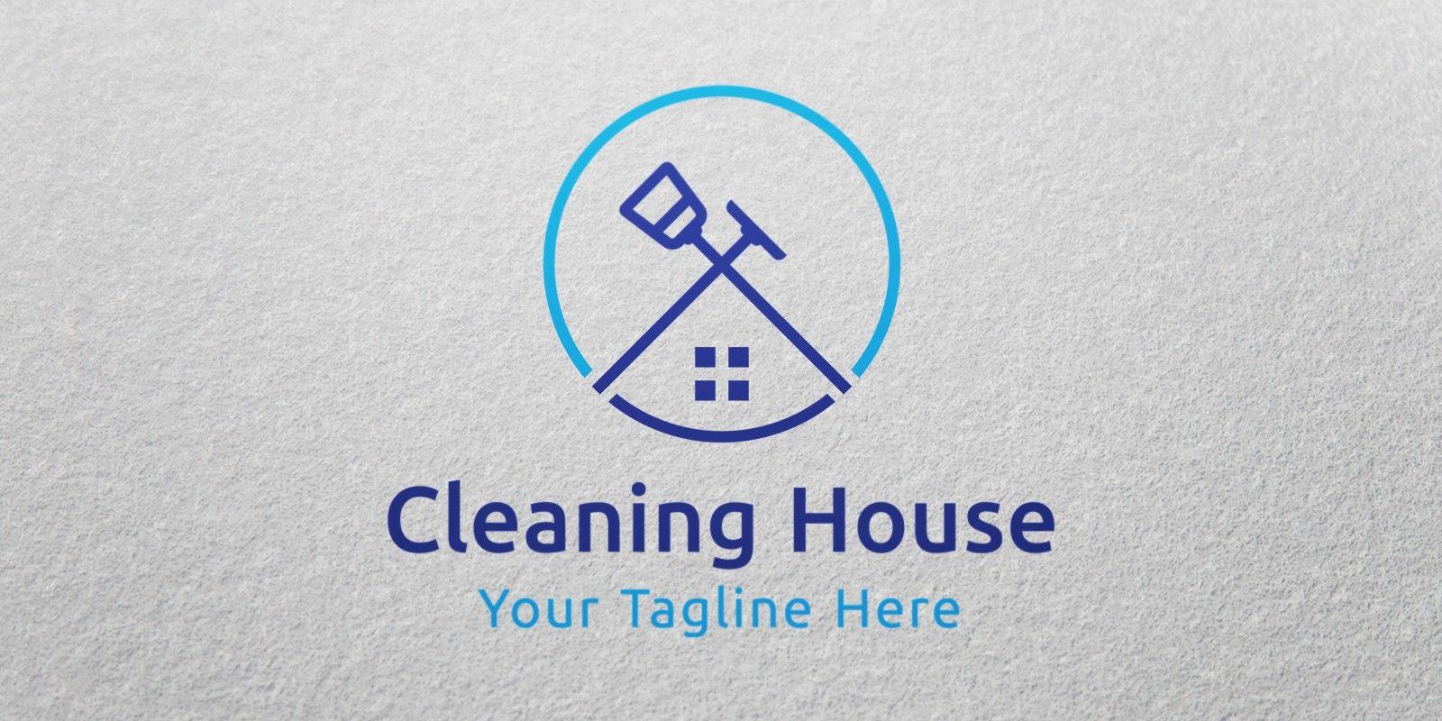 Cleaning Logo - Cleaning House Logo Template | Codester