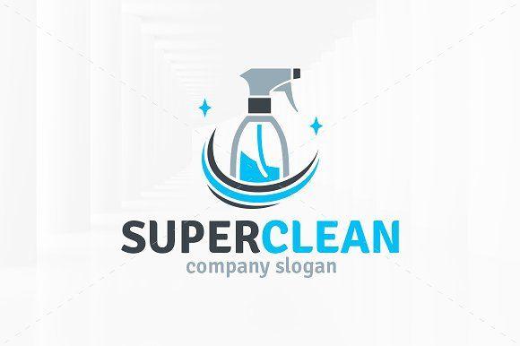 Cleaning Logo - Super Clean Logo Template ~ Logo Templates ~ Creative Market