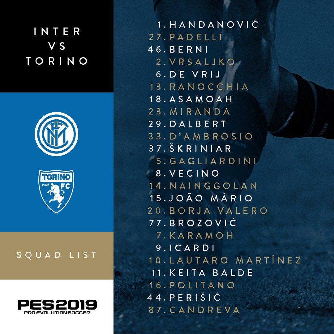 Joao Name Logo - Inter Name Squad For Torino Match Fan Club