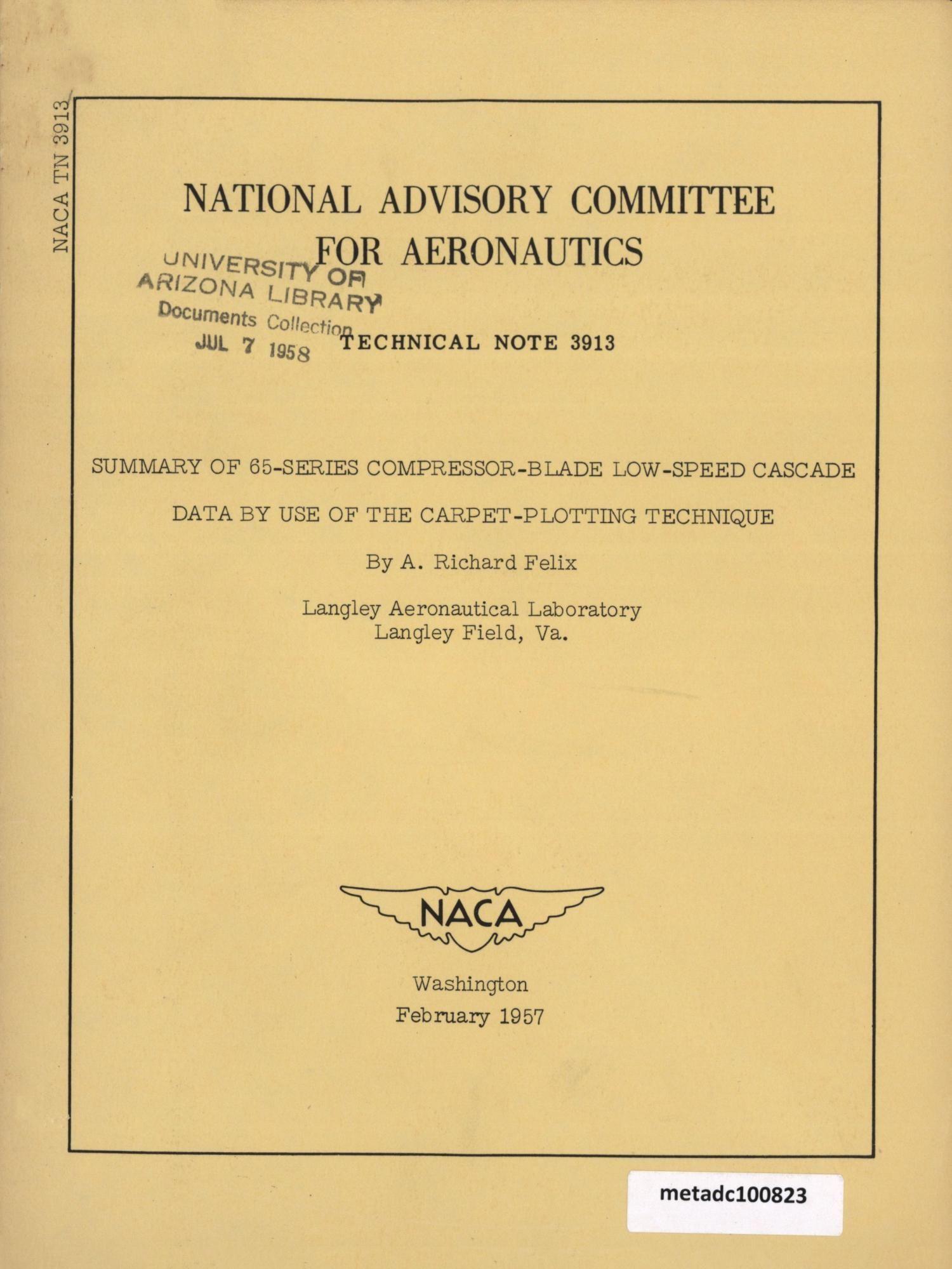 Aeronautics NACA Logo - National Advisory Committee for Aeronautics (NACA) - Digital Library