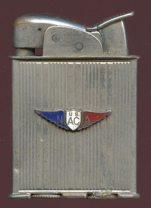 Aeronautics NACA Logo - 1945 Evans Lighter with Factory-Applied US Nat'l Advisory Committee ...