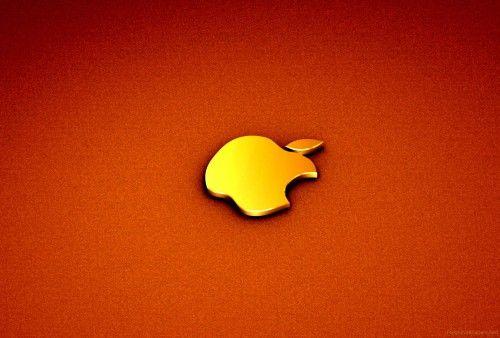 Orange Apple Logo - Apple Logo with Orange Backgound wallpaper