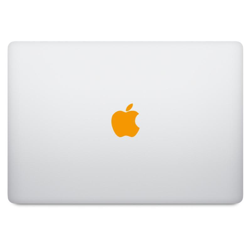 Orange Apple Logo - Orange Apple Logo MacBook Decal