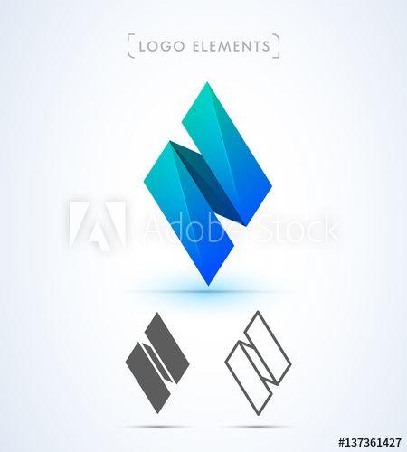 Ribbon Used On Logo - Vector abstract glossy ribbon logo. Can be used as an app icon and ...