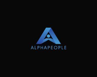 Ribbon Used On Logo - Alpha People Logo design - Ribbon style logo of alpha symbol made as ...