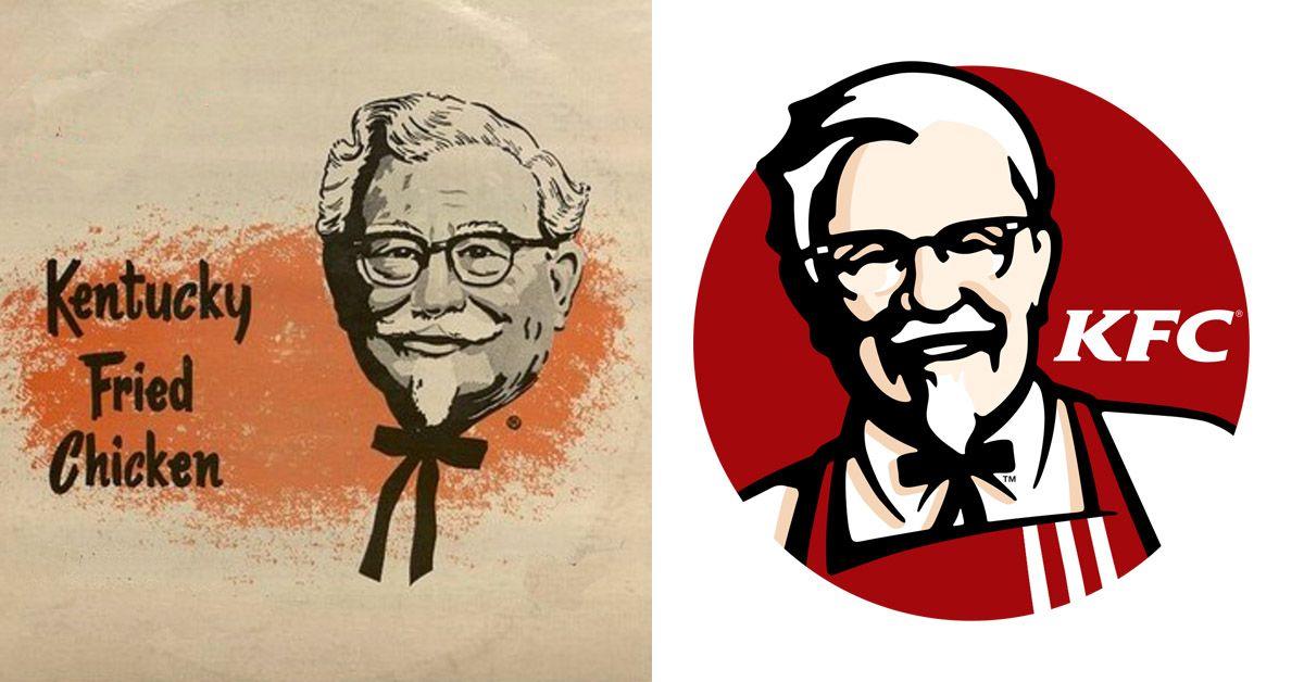 Vintage KFC Logo - Then and Now: The evolution of 23 fast food logos