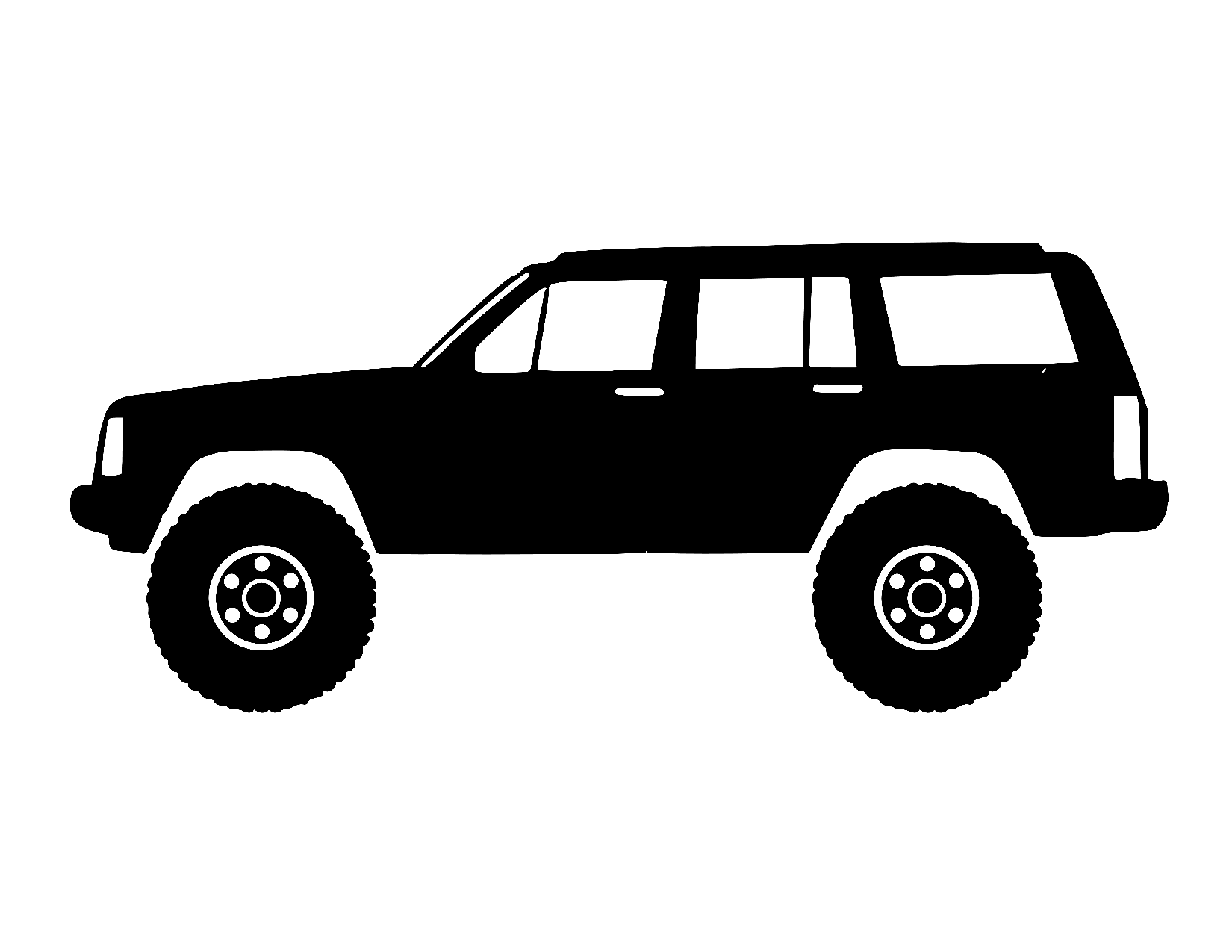 Jeep Cherokee 4x4 Logo - Jeep Cherokee XJ 4×4 Vinyl Decal FD1046