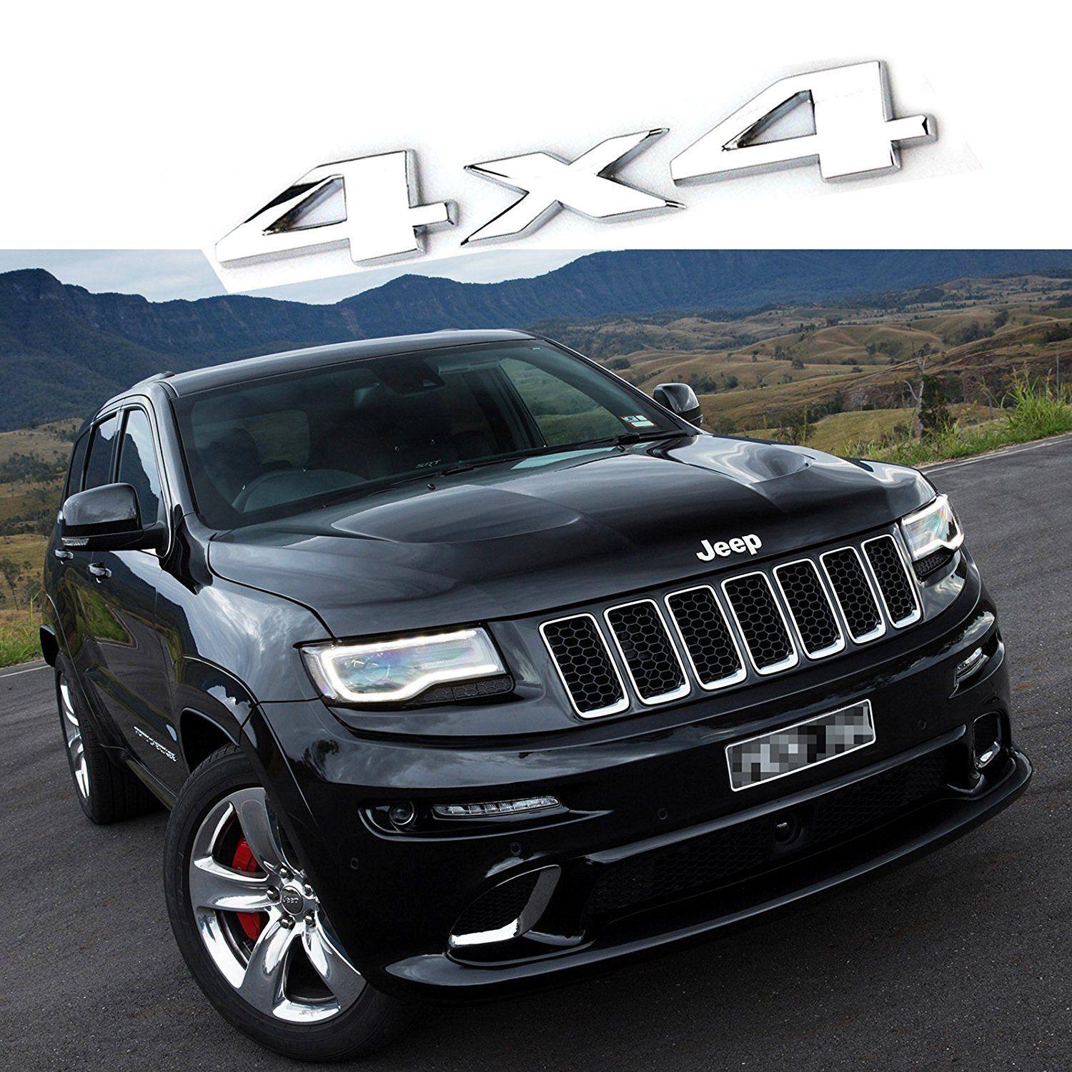 Jeep Cherokee 4x4 Logo - JEEP GRAND CHEROKEE WJ ZJ 4x4 Chrome 3D Logo Aluminum Badge Decal ...