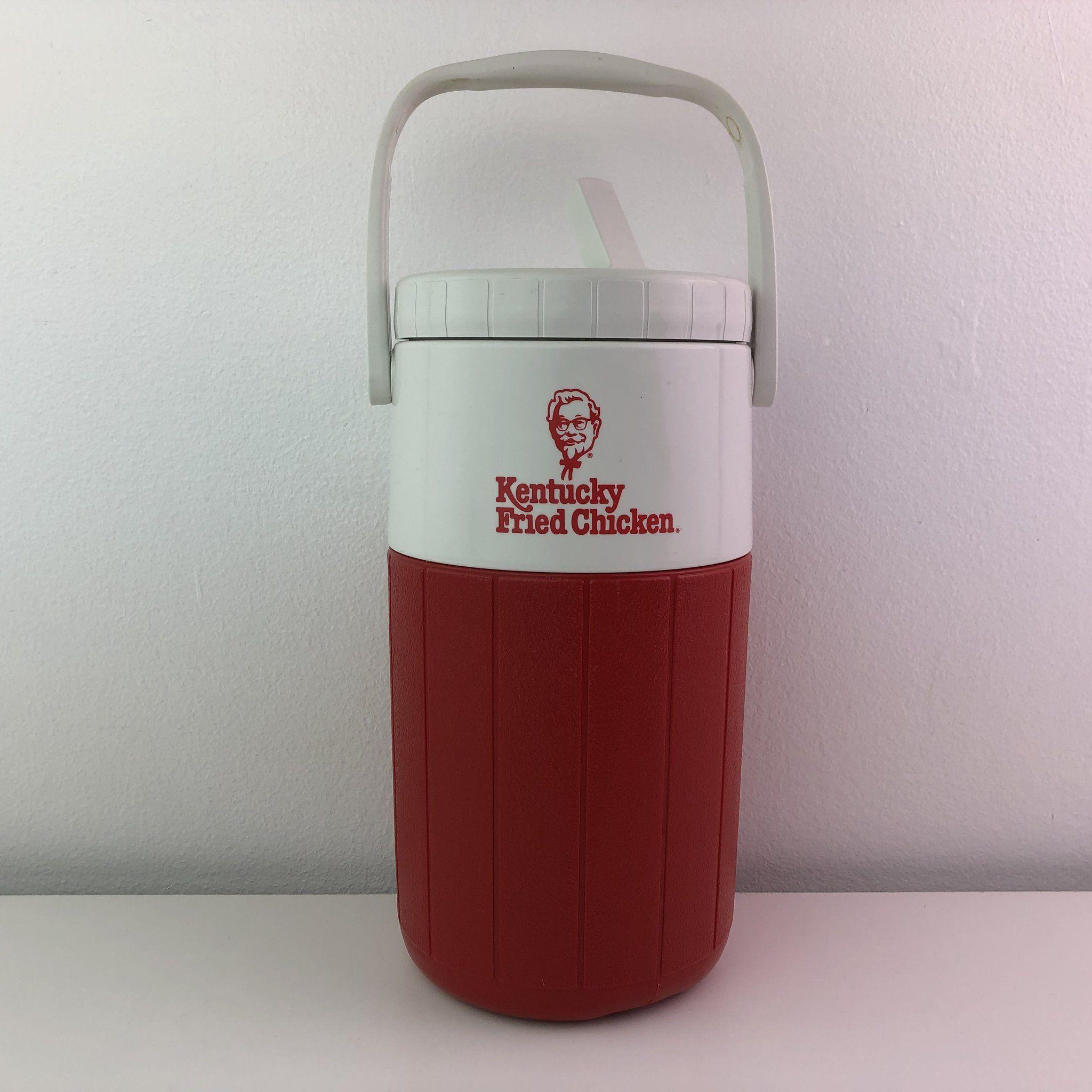 Vintage KFC Logo - Vintage KFC Kentucky Fried Chicken Coleman Jug Cooler Drink Flask Red