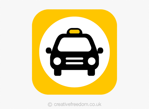 Taxi App Logo - Taxi App Icon Design for Cab Guide Icon Design Project