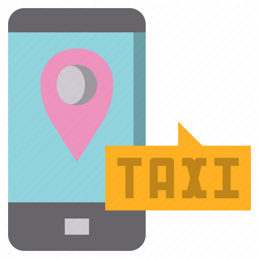 Taxi App Logo - App, mobile, phone, taxi, technology, transportation, travel icon