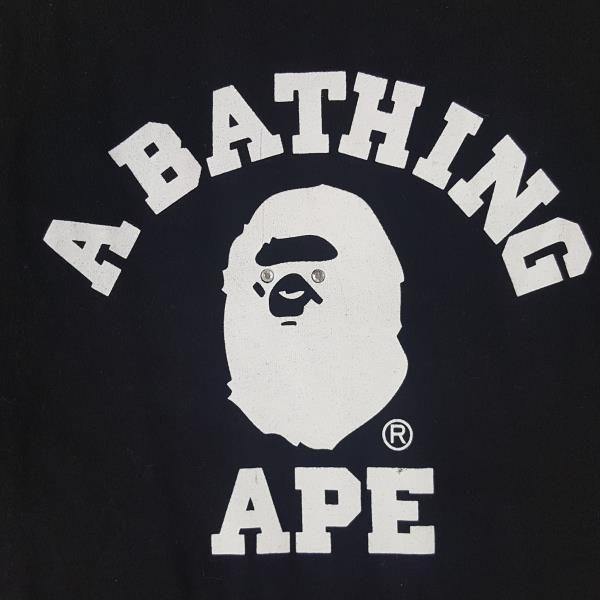 Black BAPE Logo - BAPE A BATHING APE Logo Rhinestone Eyes Short Sleeve Crewneck T