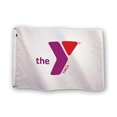 Purle YMCA Logo - Flag - Purple/Red (YM185 P) - Flags - Lots More